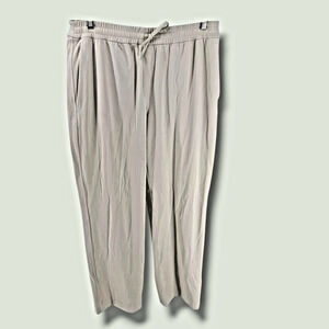Lululemon Straight-Leg Mid-Rise Pant Luxtreme Trench Tan Size L Pull-On